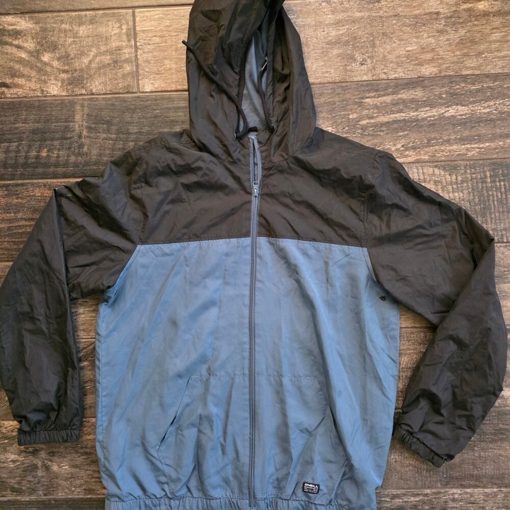 O'Neill Two-Tone Black and Blue Light Jacket Windbreaker